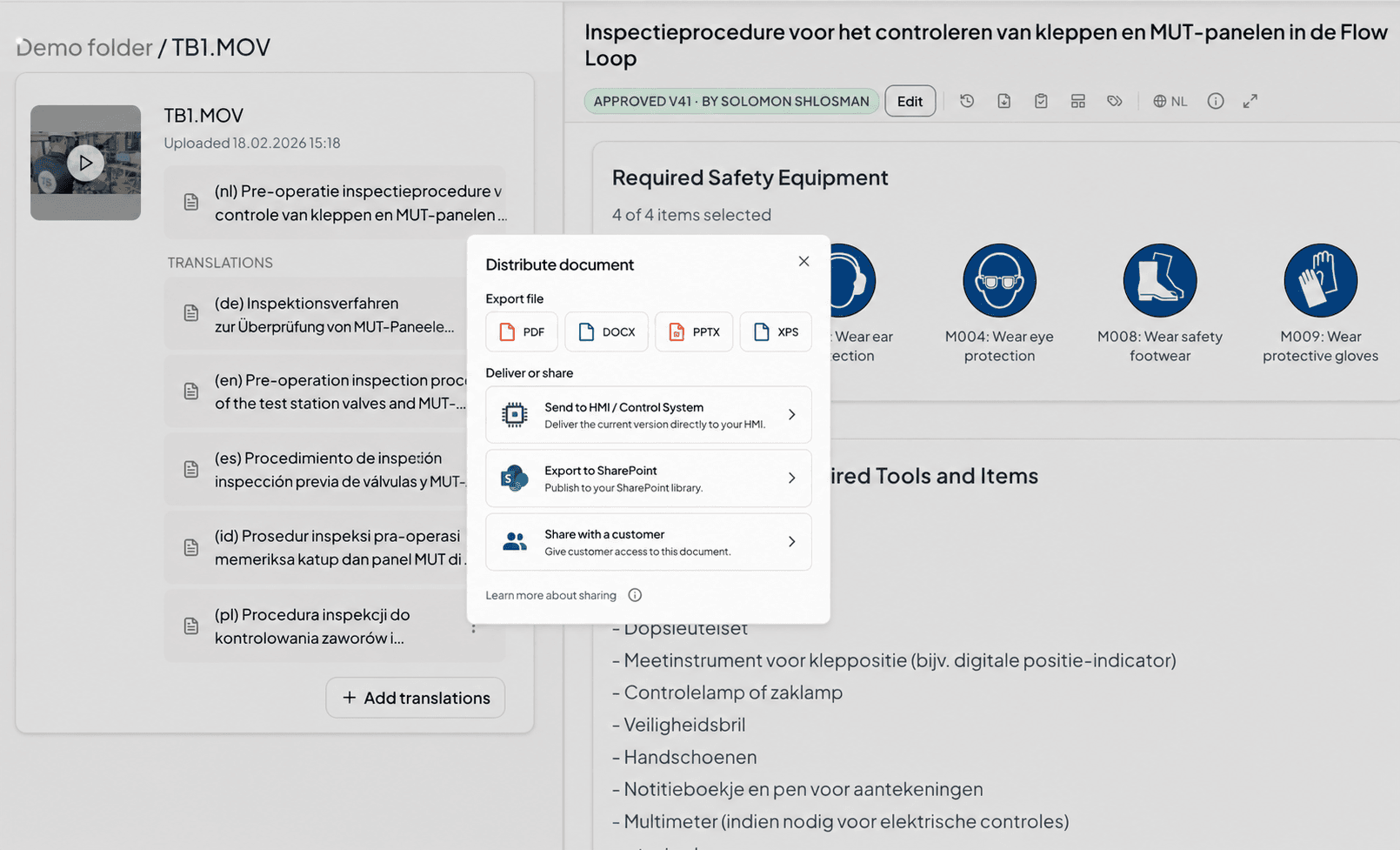 Soply Distribute to Customers module showing dedicated customer accounts